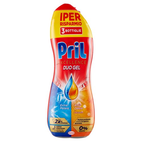PRIL Excellence Duo Gel Anti Odore 3x600ml