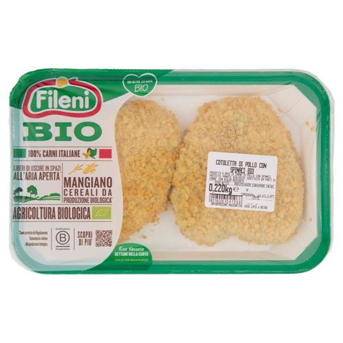 Fileni Bio Cotoletta di Pollo con Spinaci Bio 0,220 kg