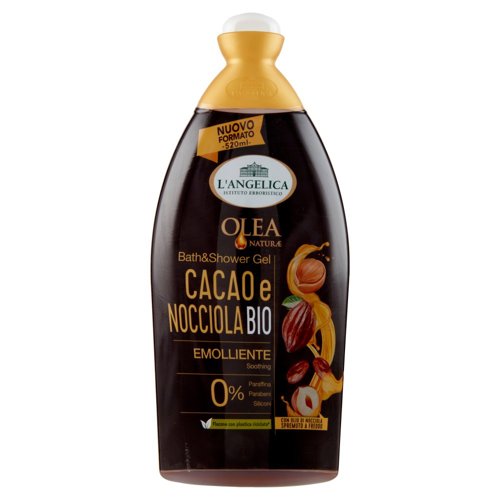 L'Angelica Olea Naturae Bath&Shower Gel Cacao e Nocciola Bio Emolliente 520 ml