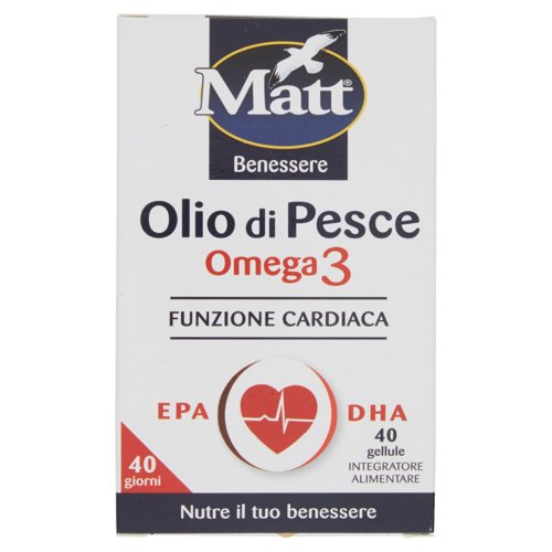 Matt Benessere Olio di Pesce Omega 3 40 gellule 29,4 g