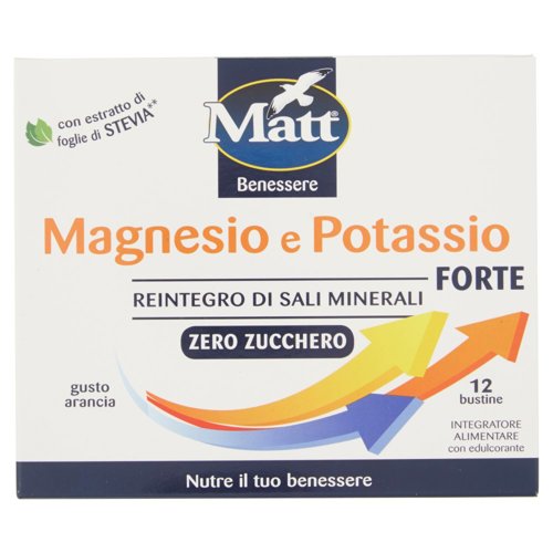 Matt Benessere Magnesio e Potassio Forte 12 bustine 48 g