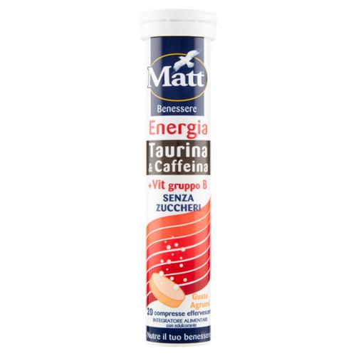 Matt Benessere Energia Taurina & Caffeina +Vit gruppo B 20 compresse effervescenti 80 g