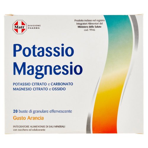 Matt Divisione Pharma Potassio Magnesio 20 buste di granulare effervescente 200 g