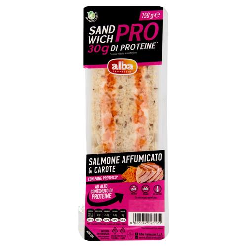 alba Tramezzini Sandwich Pro Salmone Affumicato & Carote 150 g