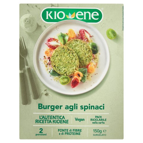 Kioene Burger agli spinaci Surgelato 2 x 75 g