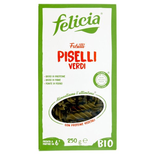 felicia Fusilli Piselli Verdi Bio 250 g