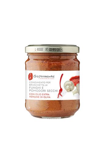 GASTRONAUTA CONDIMENTO A BASE DI FUNGHI E POMODORI SECCHI CON OLIO EXTRA VERGINE DI OLIVA