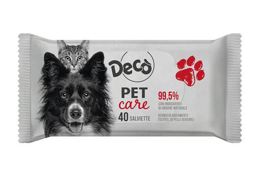 DECÒ SALVIETTINE PET CARE 40PZ