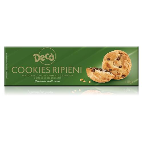 DECO' COOKIES RIPIENI AL CIOCCOLATO CON GOCCE DI CIOCCOLATO 110g