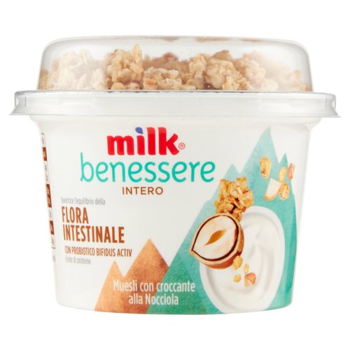 Milk benessere Intero Muesli con croccante alla Nocciola 150 g