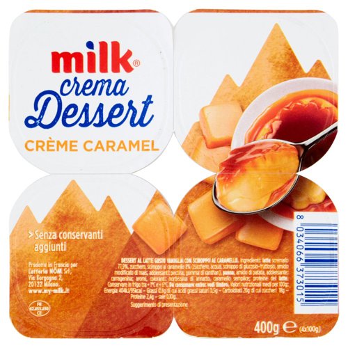 Milk crema Dessert Crème Caramel 4 x 100 g