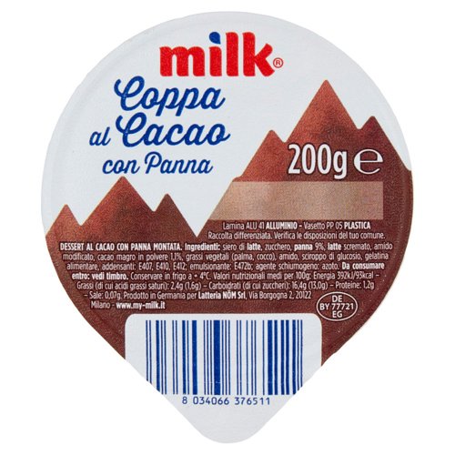 Milk Coppa al Cacao con Panna 200 g
