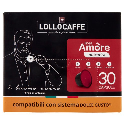 Lollo Caffè linea Amore autentico 30 Capsule compatibili con sistema Dolce Gusto* 30 x 7,5 g