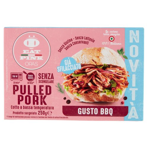 Eat Pink Pulled Pork Già Sfilacciato Gusto BBQ Prodotto surgelato 250 g