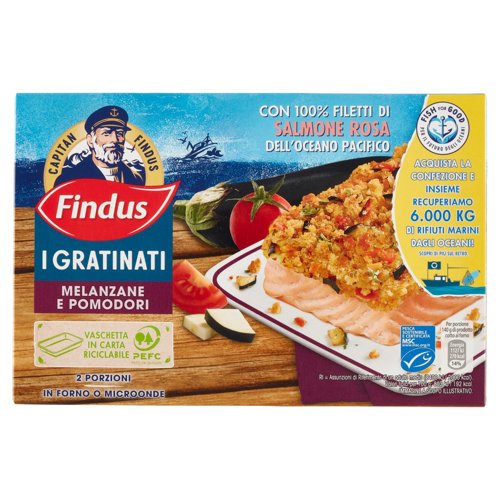 Capitan Findus I Gratinati Salmone con Melanzane e Pomodori 280 g