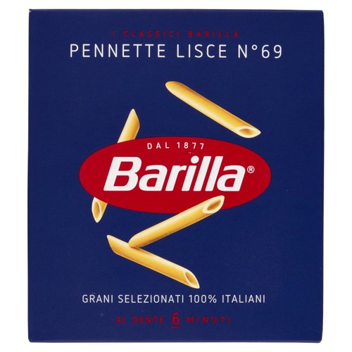 Barilla Pasta Pennette Lisce n.69 100% Grano Italiano 500 g