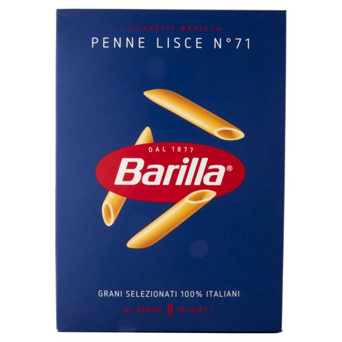 Barilla Pasta Penne Lisce n.71 100% Grano Italiano 500 g