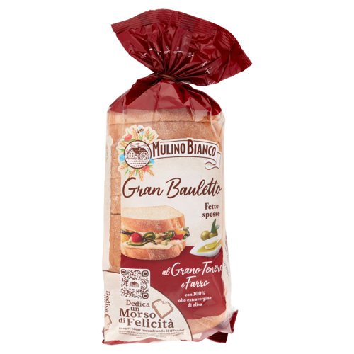 Mulino Bianco Gran Bauletto Pane con Grano Tenero e Farro 500g