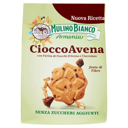 Mulino Bianco Armonia CioccoAvena Biscotti Farina Avena e Cioccolato Senza Zuccheri Aggiunti 270g