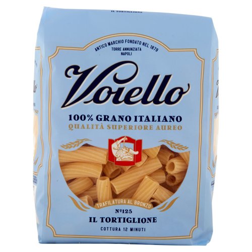 Voiello Pasta Il Tortiglione N°125 grano Aureo 100% italiano Trafilata bronzo 500g 