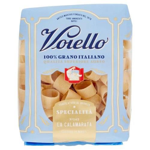 Voiello Pasta La Calamarata N°142 grano Aureo 100% italiano Trafilata bronzo 500g 