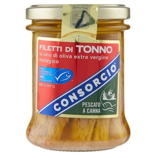 Consorcio Filetti di Tonno in olio di oliva extra vergine biologico 195 g