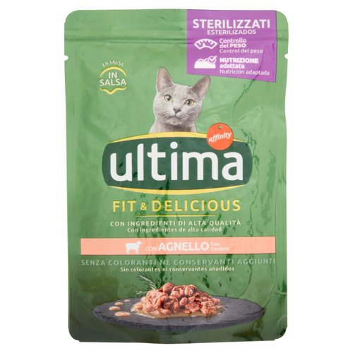 ultima Cat Sterilizzati Fit & Delicious con Agnello in Salsa 85 g