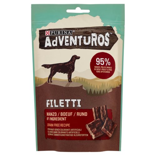 PURINA ADVENTUROS Filetti Manzo, Pollo e Maiale 70 g