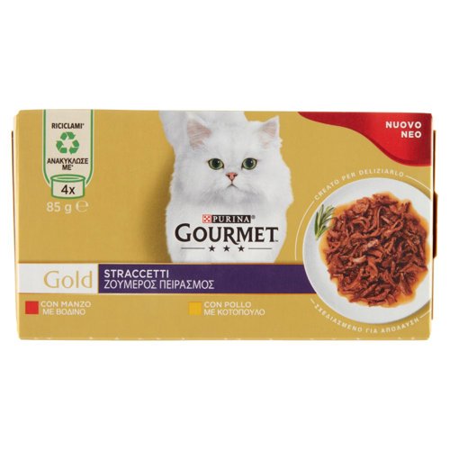 PURINA GOURMET Gold Straccetti Manzo / Pollo 4 x 85 g