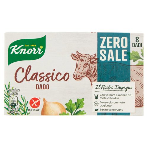 Knorr Zero Sale Dado Classico 8 Dadi 72 g