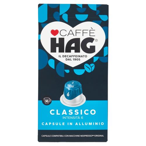 Caffè HAG  Classico 6- 10 Capsule Caffè Compatibili con Macchine Nespresso*® Original 52g