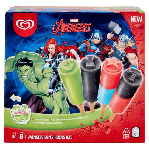 Algida 8 Avengers Super Heroes Ices Marvel Avengers 8 x 64 g