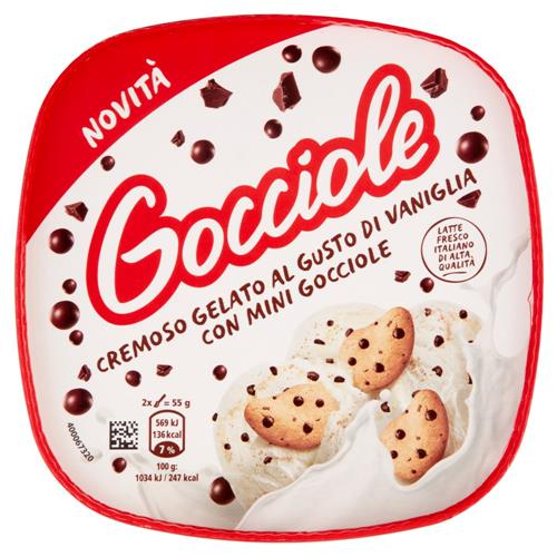 Gocciole Cremoso Gelato al Gusto di Vaniglia con Mini Gocciole 435 g