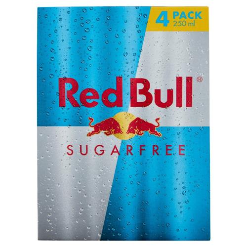 Red Bull Energy Drink, Senza Zuccheri, 4x250 ml