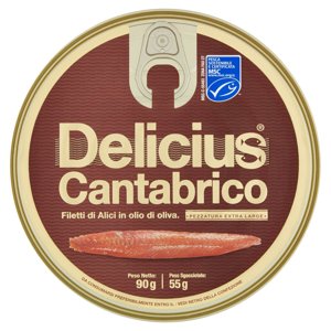 Delicius Cantabrico Filetti di Alici in olio di oliva 90 g