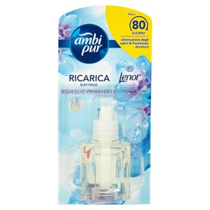 Ambi Pur Profumatore per Ambienti Elettrico, Deodorante, Lenor Risveglio Primaverile, Ricarica 20ml