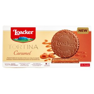 Loacker Tortina Caramel al cioccolato al latte con crema al caramello e wafer 21gx6