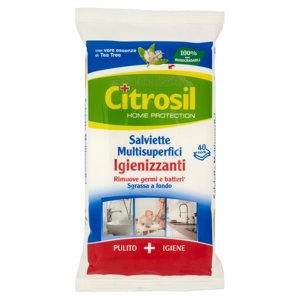 Citrosil Home Protection - Salviette Multisuperfici Igienizzanti germi e batteri Tea Tree 40 panni