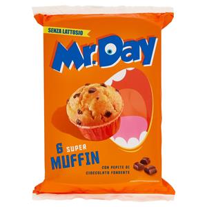 Mr.Day 6 Super Muffin con Pepite di Cioccolato Fondente 6 x 50 g