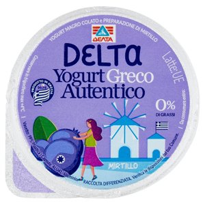 Delta Yogurt Greco Autentico 0% di Grassi Mirtillo 150 g