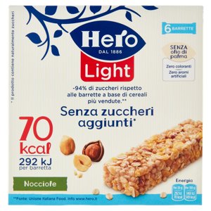 Hero Light Barrette Nocciole 6 x 20 g