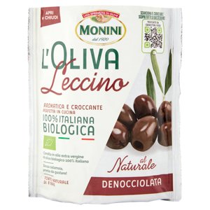 Monini l'Oliva Leccino Biologica al Naturale Denocciolata 150 g