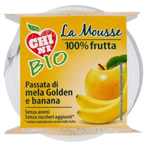 Chini Bio la Mousse 100% frutta Passata di mela Golden e banana 2 x 100 g
