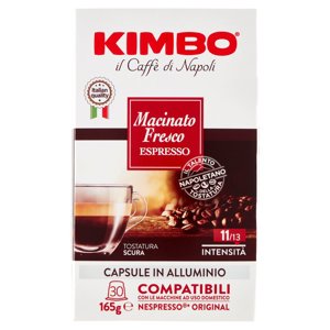 Kimbo Macinato Fresco Espresso Capsule Compatibili con le Macchine Nespresso* 30 x 5.5 g