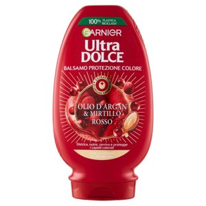 Garnier Ultra Dolce Balsamo all'Olio di Argan e Mirtillo Rosso per capelli trattati o colorati 200ml