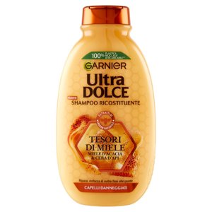 Garnier Ultra Dolce Shampoo Tesori di Miele, con Pappa Reale e Miele per capelli fragili, 250 ml