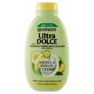 Garnier Ultra Dolce, Shampoo per Capelli che Tendono a Ingrassarsi, Argilla e Cedro, 250 ml