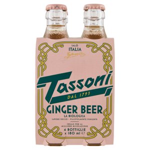 Tassoni Ginger Beer la Biologica 4 x 180 ml