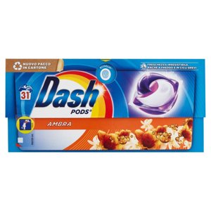 Dash Pods Detersivo Lavatrice In Capsule, Ambra, 31 Lavaggi 623,1 g