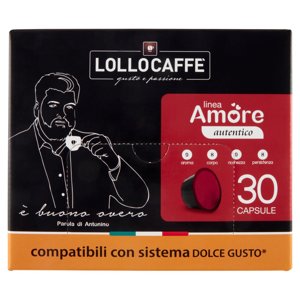 Lollo Caffè linea Amore autentico 30 Capsule compatibili con sistema Dolce Gusto* 30 x 7,5 g